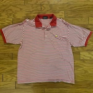 Masters Collection Red & White Striped Polo XL